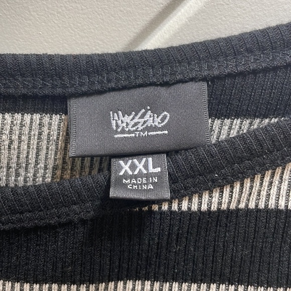 Black and Grey Chevron Striped Midi Dress size XXL - Picture 3 of 7